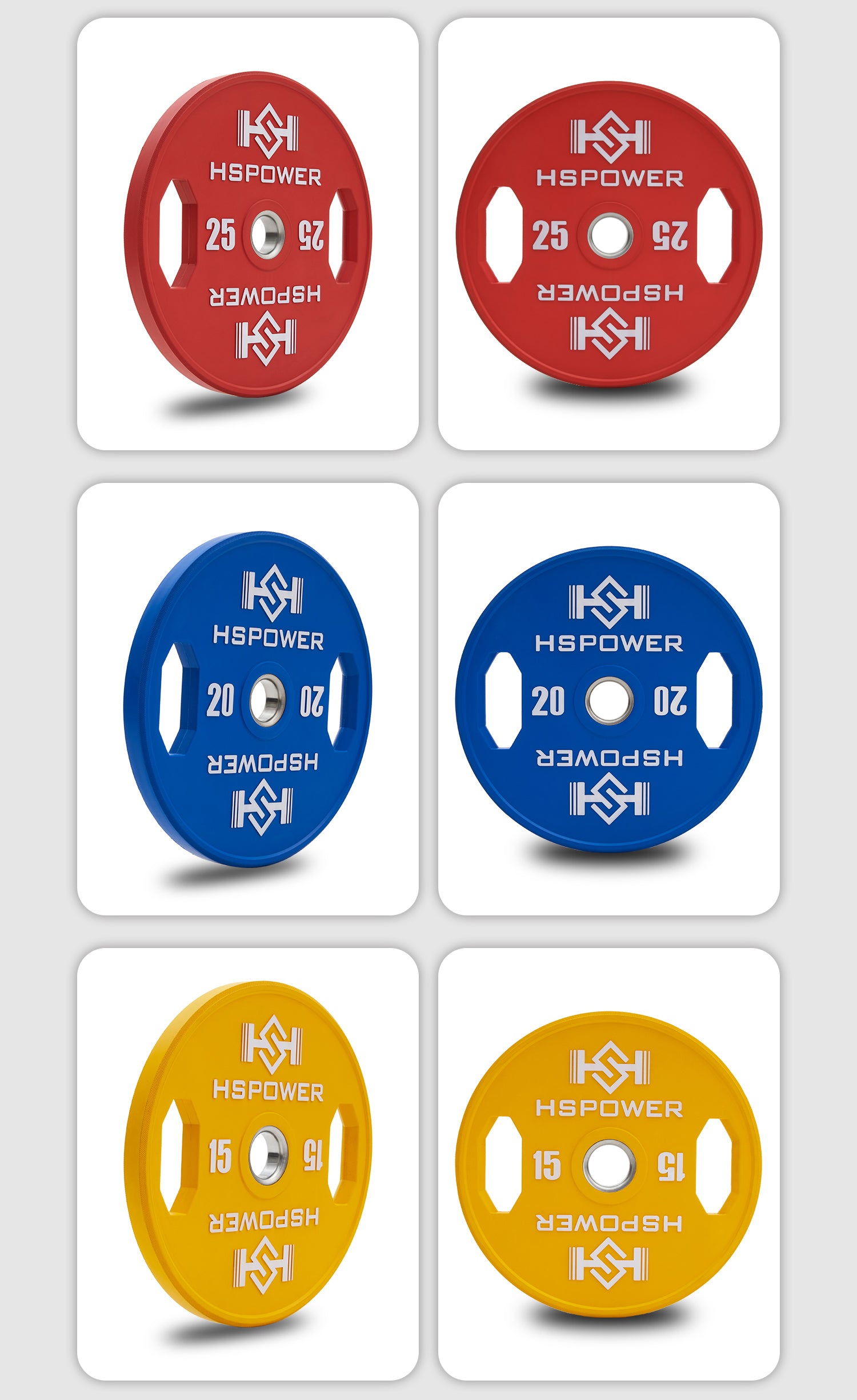 Hansu Hand-Grip Rubber Plates (150KG Set)