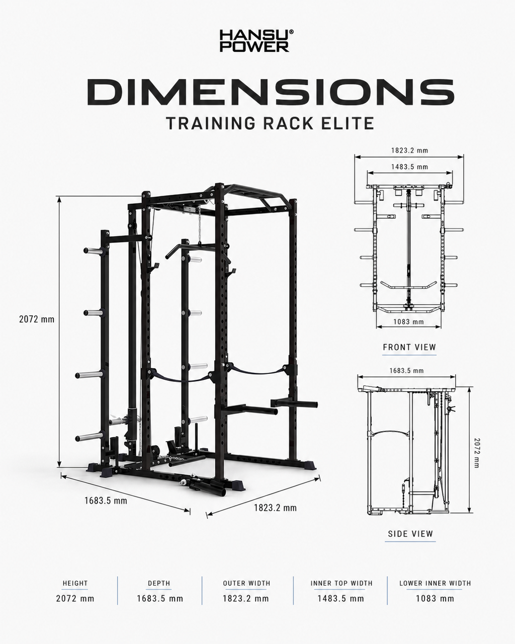 Hansu Black Training Rack Elite