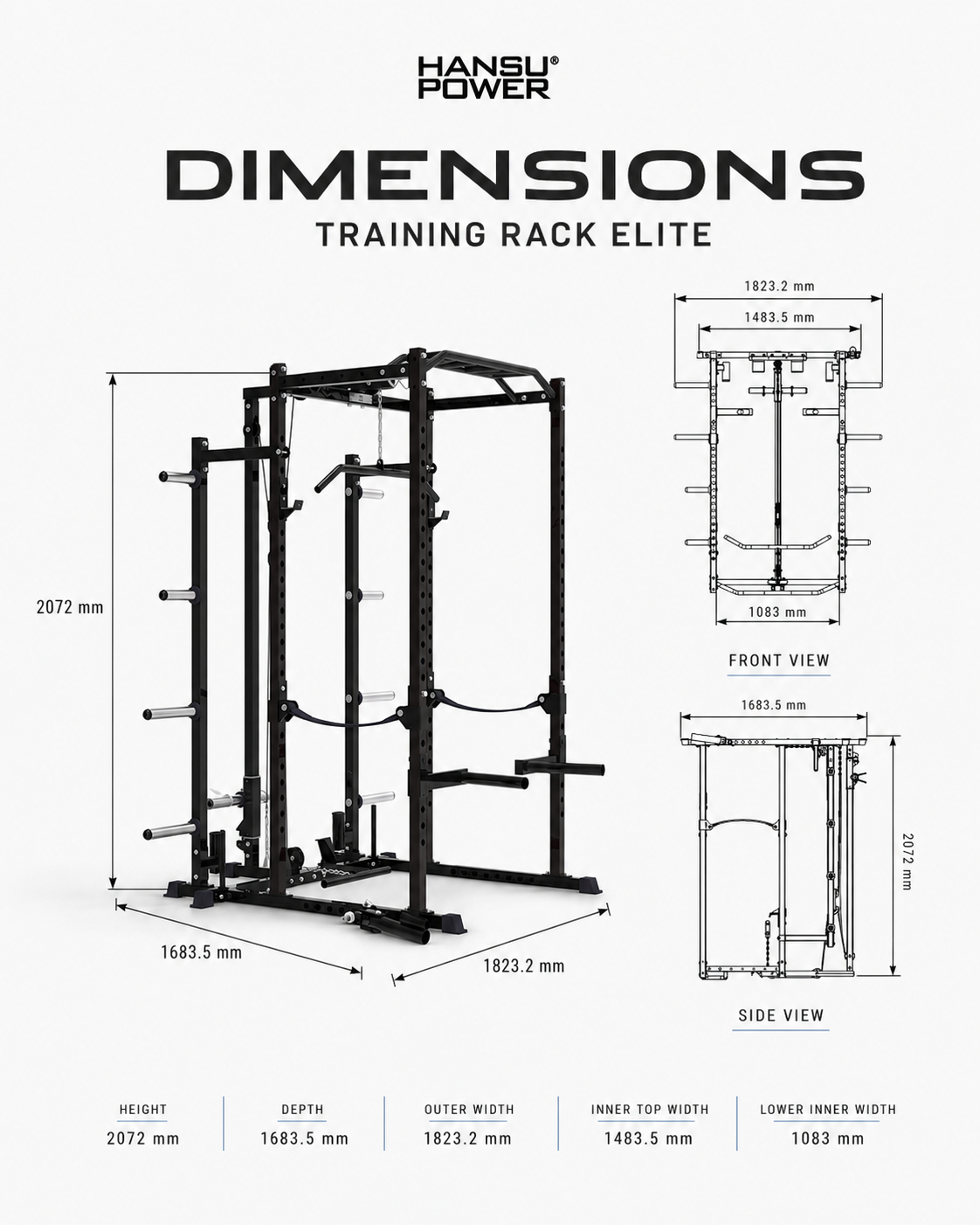 Hansu Red Training Rack Elite