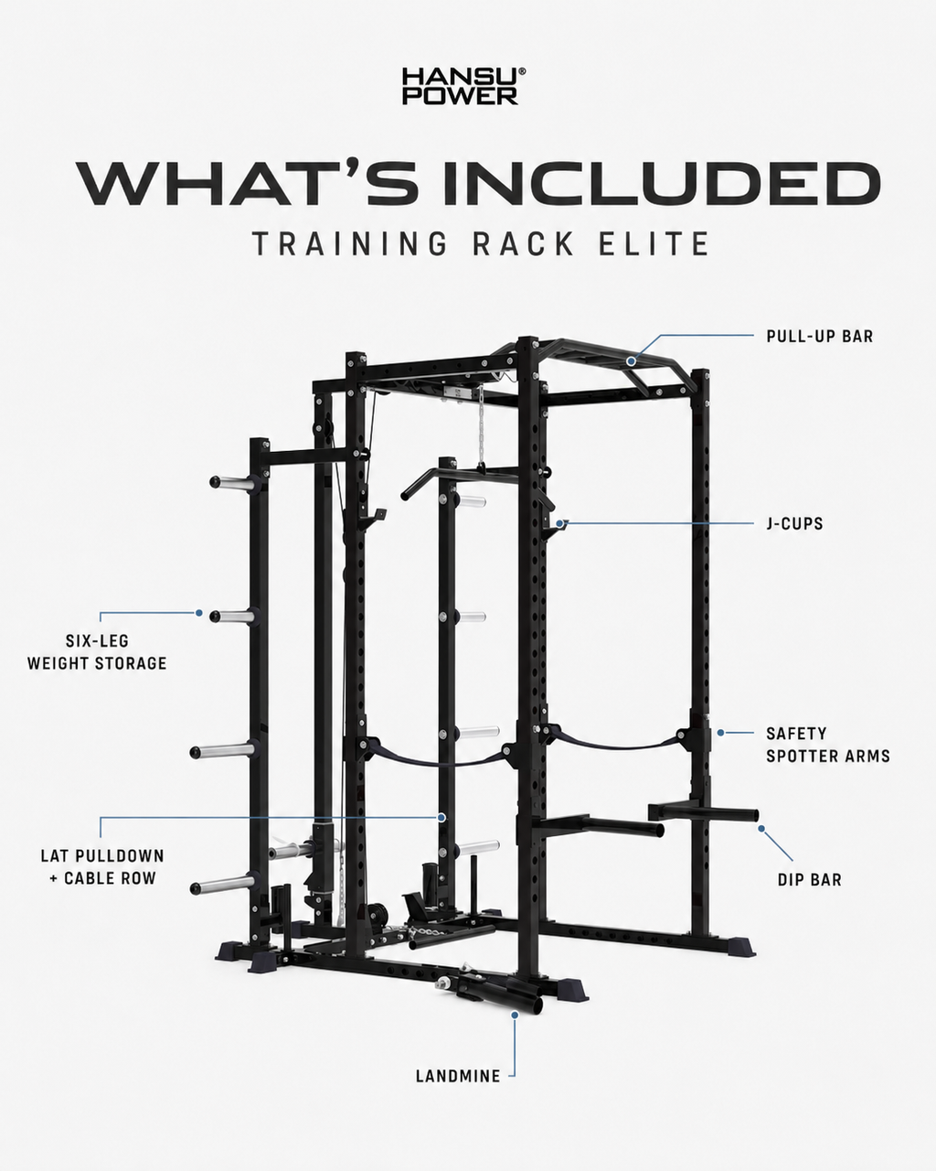 Hansu Black Training Rack Elite