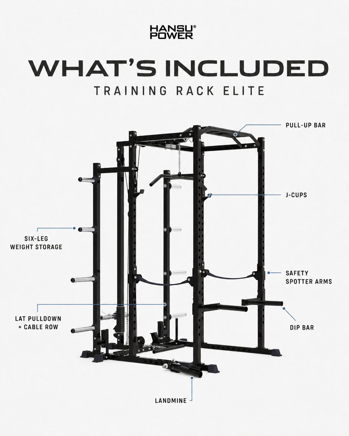 Hansu Red Training Rack Elite